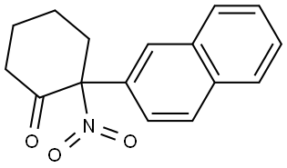 2-(naphthalen)-2-nitrocyclohexan-1-one Struktur