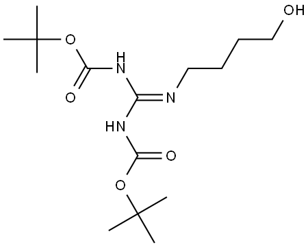 Carbamic acid, N,N'-[(4-hydroxybutyl)carbonimidoyl]bis-, C,C'-bis(1,1-dimethylethyl) ester Struktur