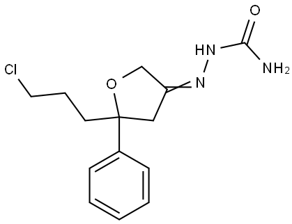 (3Z)-5-(3-CHLOROPROPYL)-5-PHENYLDIHYDRO-3(2H)-FURANONE SEMICARBAZONE Struktur