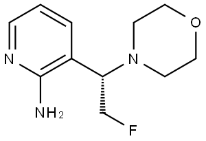 (S)-3-(2-fluoro-1-morpholinoethyl)pyridin-2-amine Struktur