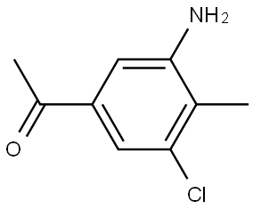 1-(3-Amino-5-chloro-4-methyl-phenyl)-ethanone Struktur