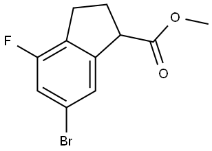 Methyl 6-bromo-4-fluoro-2,3-dihydro-1H-indene-1-carboxylate Struktur