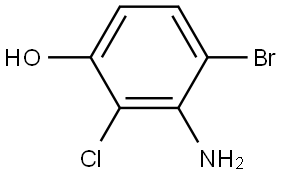 3-Amino-4-bromo-2-chloro-phenol Struktur