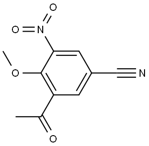 3-Acetyl-4-methoxy-5-nitro-benzonitrile Struktur