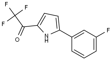 Ethanone, 2,2,2-trifluoro-1-[5-(3-fluorophenyl)-1H-pyrrol-2-yl]- Struktur