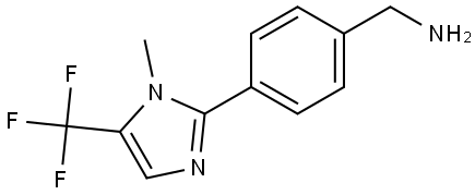 (4-(1-methyl-5-(trifluoromethyl)-1H-imidazol-2-yl)phenyl)methanamine Struktur