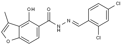 4-Hydroxy-3-methyl-5-benzofurancarboxylic acid (2E)-2-[(2,4-dichlorophenyl)methy... Struktur