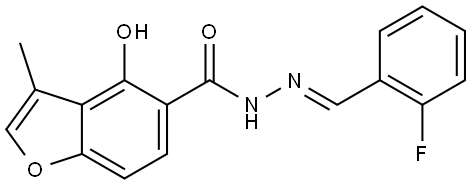 4-Hydroxy-3-methyl-5-benzofurancarboxylic acid (2E)-2-[(2-fluorophenyl)methylene... Struktur