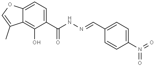 4-Hydroxy-3-methyl-5-benzofurancarboxylic acid (2E)-2-[(4-nitrophenyl)methylene]... Struktur