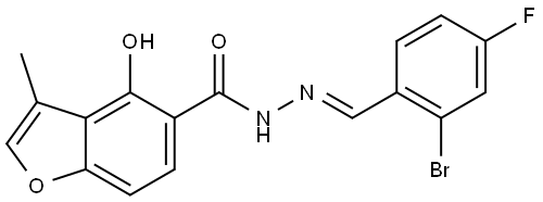 4-Hydroxy-3-methyl-5-benzofurancarboxylic acid (2E)-2-[(2-bromo-4-fluorophenyl)m... Struktur