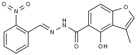 4-Hydroxy-3-methyl-5-benzofurancarboxylic acid (2E)-2-[(2-nitrophenyl)methylene... Struktur