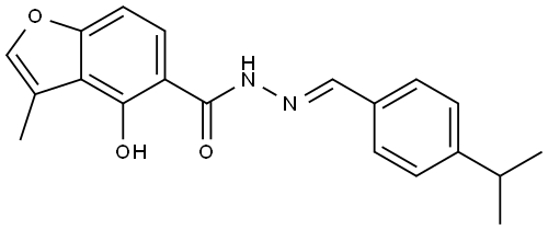 4-Hydroxy-3-methyl-5-benzofurancarboxylic acid (2E)-2-[[4-(1-methylethyl)phenyl].. Struktur