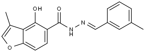 4-Hydroxy-3-methyl-5-benzofurancarboxylic acid (2E)-2-(3-methylphenyl)methylene... Struktur