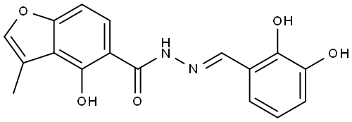 4-Hydroxy-3-methyl-5-benzofurancarboxylic acid (2E)-2-[(2,3-dihydroxyphenyl)meth... Struktur