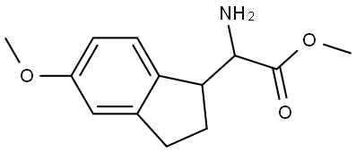 methyl 2-amino-2-(5-methoxy-2,3-dihydro-1H-inden-1-yl)acetate Struktur