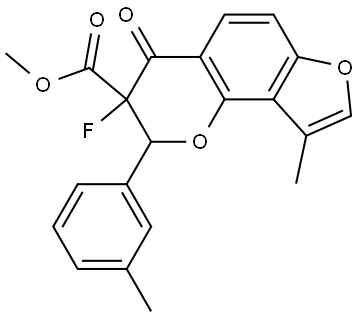 Methyl 3-fluoro-3,4dihydro-9-methyl-2-(3-methylphenyl)-4-oxo-2H-furo[2,3-h]-1-b... Struktur