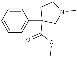 methyl 1-methyl-3-phenylpyrrolidine-3-carboxylate Struktur