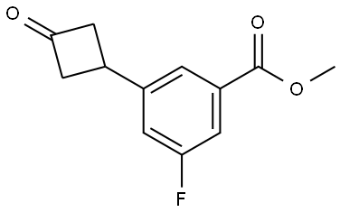 methyl 3-fluoro-5-(3-oxocyclobutyl)benzoate Struktur