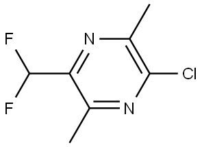 2-chloro-5-(difluoromethyl)-3,6-dimethylpyrazine Struktur