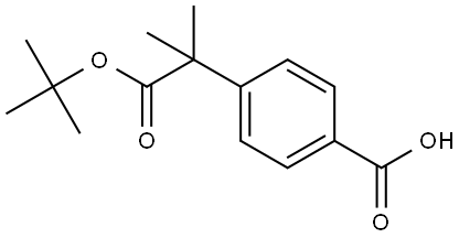 4-[1-(tert-butoxy)-2-methyl-1-oxopropan-2-yl]benzoic acid Struktur