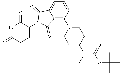 tert-butyl (1-(2-(2,6-dioxopiperidin-3-yl)-1,3-dioxoisoindolin-4-yl)piperidin-4-yl)(methyl)carbamate Struktur