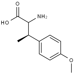 (3R)-2-amino-3-(4-methoxyphenyl)butanoic acid Struktur