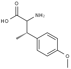 (3S)-2-amino-3-(4-methoxyphenyl)butanoic acid Struktur