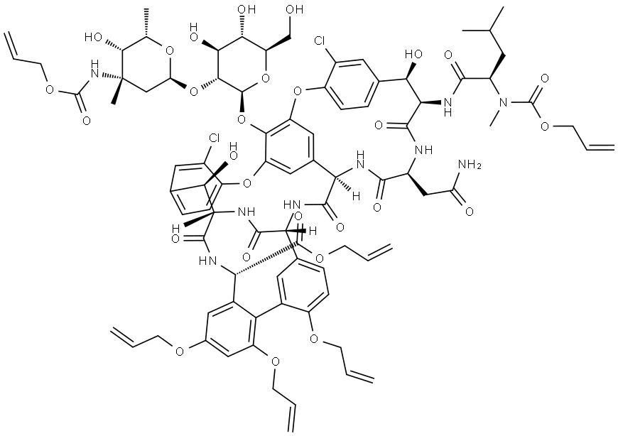 Vancomycin, 28,30,32-tri-O-2-propenyl-N3'',56-bis[(2-propenyloxy)carbonyl]-, 2-propenyl ester