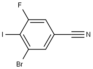 3-Bromo-5-fluoro-4-iodobenzonitrile Struktur