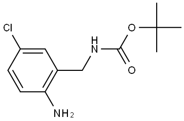 Carbamic acid, N-[(2-amino-5-chlorophenyl)methyl]-, 1,1-dimethylethyl ester Struktur