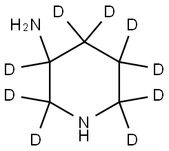 piperidin-2,2,3,4,4,5,5,6,6-d9-3-amine Struktur