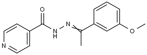 N'-(1-(3-METHOXYPHENYL)ETHYLIDENE)ISONICOTINOHYDRAZIDE Struktur