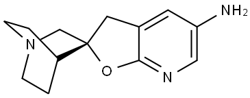 Spiro[1-azabicyclo[2.2.2]octane-3,2'(3'H)-furo[2,3-b]pyridin]-5'-amine, (2'R)- Struktur