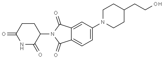 2-(2,6-dioxopiperidin-3-yl)-5-(4-(2-hydroxyethyl)piperidin-1-yl)isoindoline-1,3-dione Struktur