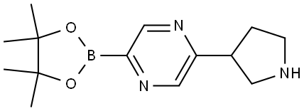 5-(Pyrrolidin-3-yl)pyrazine-2-boronic acid pinacol ester Struktur