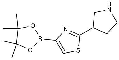 2-(Pyrrolidin-3-yl)thiazole-4-boronic acid pinacol ester Struktur