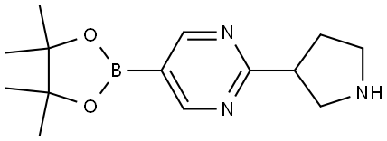 2-(Pyrrolidin-3-yl)pyrimidine-5-boronic acid pinacol ester Struktur