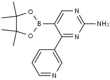 2-Amino-4-(pyridin-3-yl)pyrimidine-5-boronic acid pinacol ester Struktur