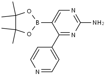 2-Amino-4-(pyridin-4-yl)pyrimidine-5-boronic acid pinacol ester Struktur