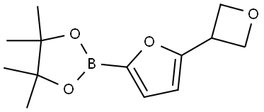 4,4,5,5-tetramethyl-2-(5-(oxetan-3-yl)furan-2-yl)-1,3,2-dioxaborolane Structure