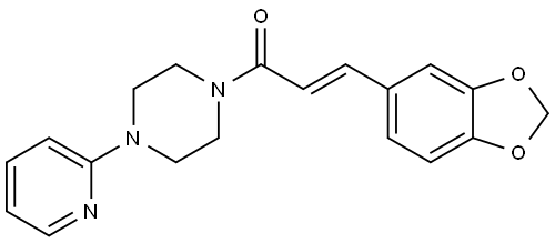 1-(3-(1,3-BENZODIOXOL-5-YL)ACRYLOYL)-4-(2-PYRIDINYL)PIPERAZINE Struktur