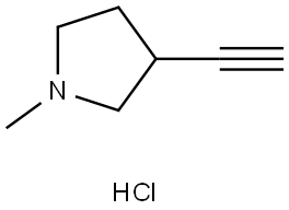 3-ethynyl-1-methylpyrrolidine hydrochloride Struktur