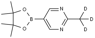 2-(methyl-d3)-5-(4,4,5,5-tetramethyl-1,3,2-dioxaborolan-2-yl)pyrimidine Struktur