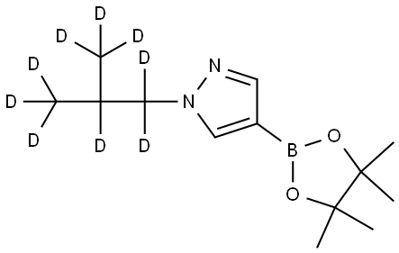 1-(2-(methyl-d3)propyl-1,1,2,3,3,3-d6)-4-(4,4,5,5-tetramethyl-1,3,2-dioxaborolan-2-yl)-1H-pyrazole Structure