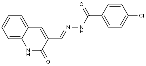 4-CHLORO-N'-((2-OXO-1,2-DIHYDRO-3-QUINOLINYL)METHYLENE)BENZOHYDRAZIDE Struktur