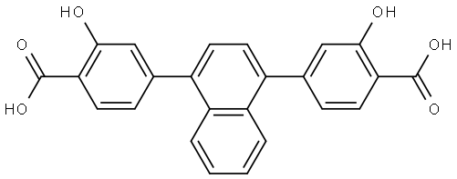 4,4'-(naphthalene-1,4-diyl)bis(2-hydroxybenzoic acid) Struktur