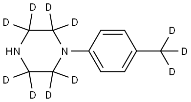 1-(4-(methyl-d3)phenyl)piperazine-2,2,3,3,5,5,6,6-d8 Struktur