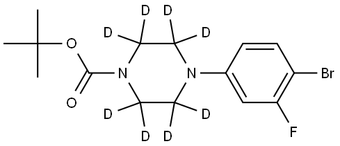 tert-butyl 4-(4-bromo-3-fluorophenyl)piperazine-1-carboxylate-2,2,3,3,5,5,6,6-d8 Struktur