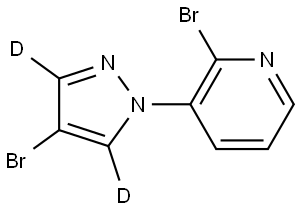 2-bromo-3-(4-bromo-1H-pyrazol-1-yl-3,5-d2)pyridine Struktur