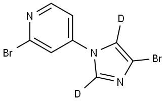 2-bromo-4-(4-bromo-1H-imidazol-1-yl-2,5-d2)pyridine Struktur